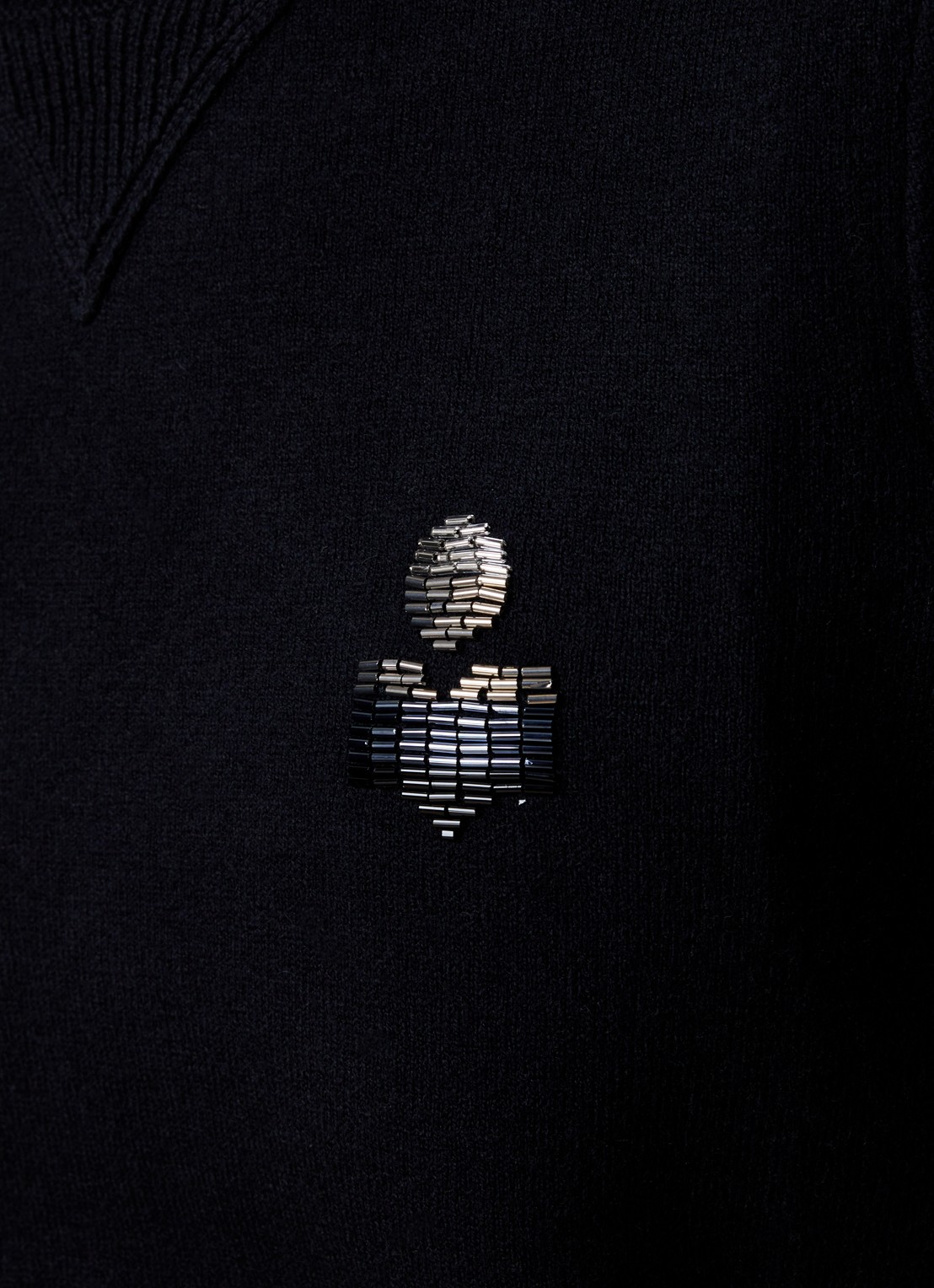 Isabel Marant Kelaya fijngebreide trui in wolblend met logo - detail 5 zwart
