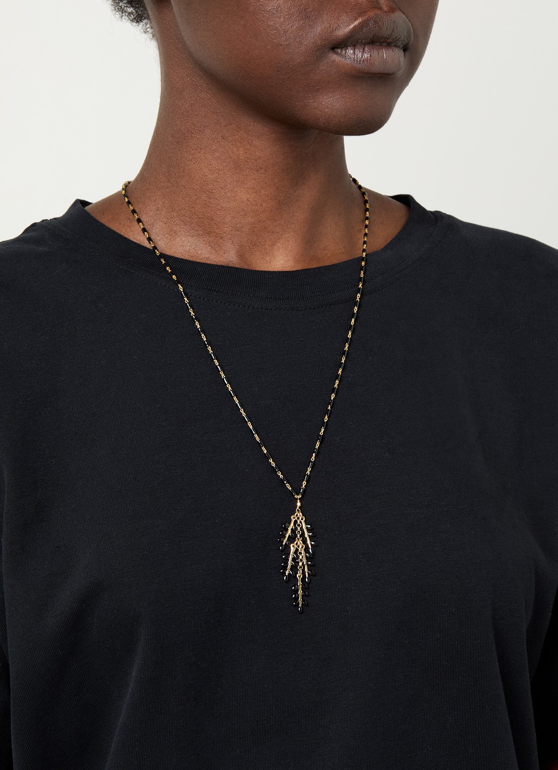 Isabel Marant Ketting met hanger - voorkant 4 zwart