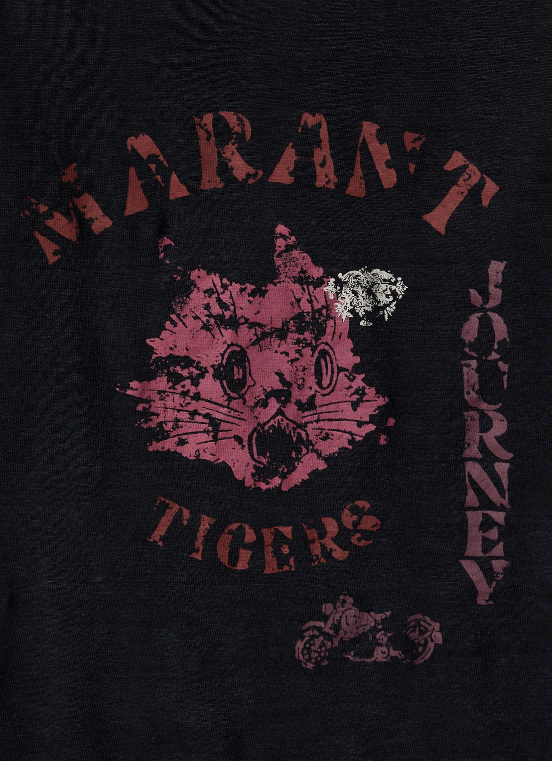 Isabel Marant Kiliann T-shirt van linnen met logoprint - detail 2 zwart