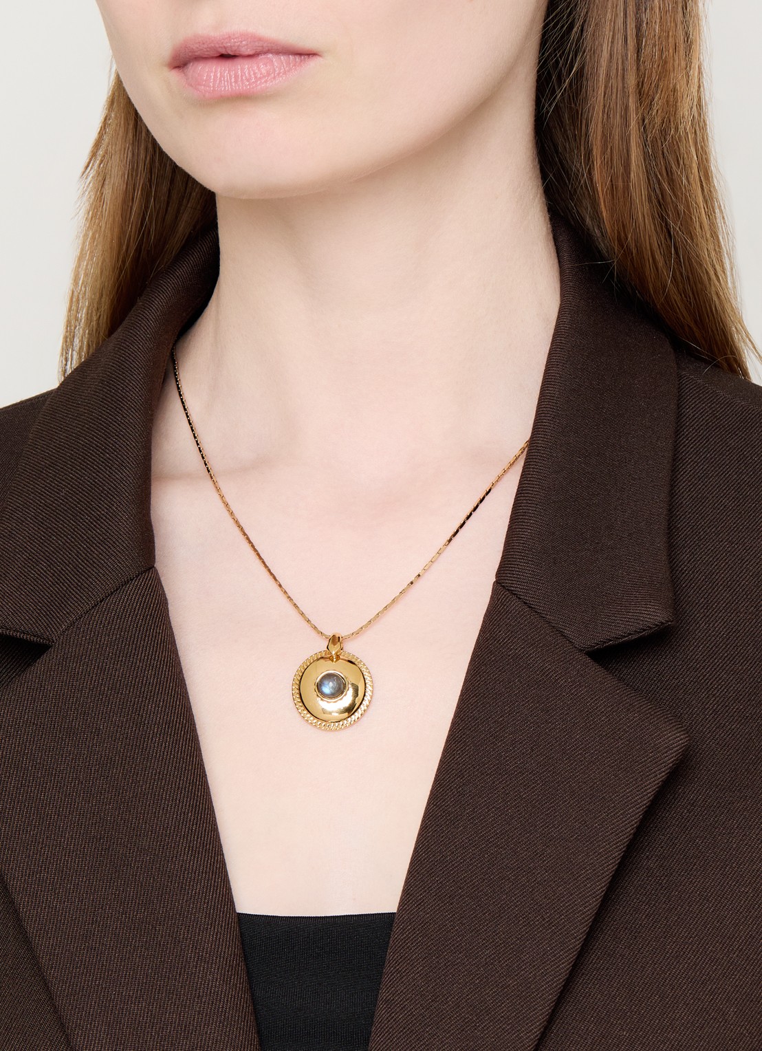 Isabel Marant Lam ketting met hanger - voorkant 5 goud