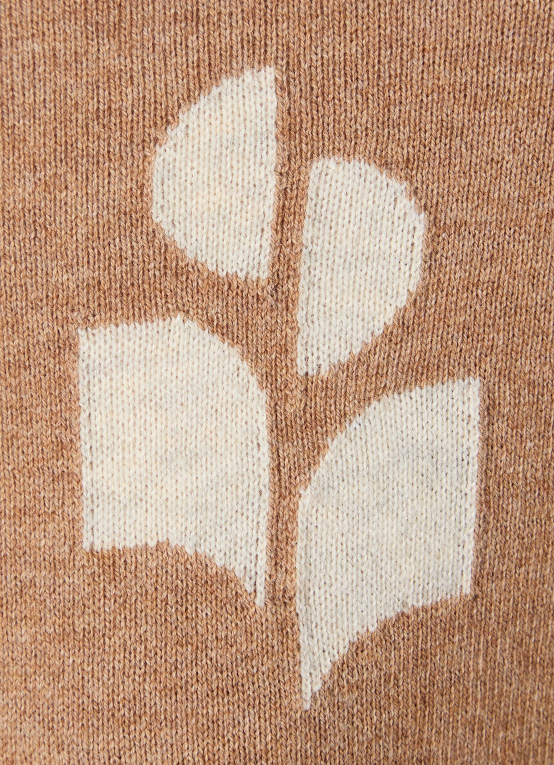 Isabel Marant Lanta fijngebreide trui in wolblend met ingebreide logo - detail 4 camel