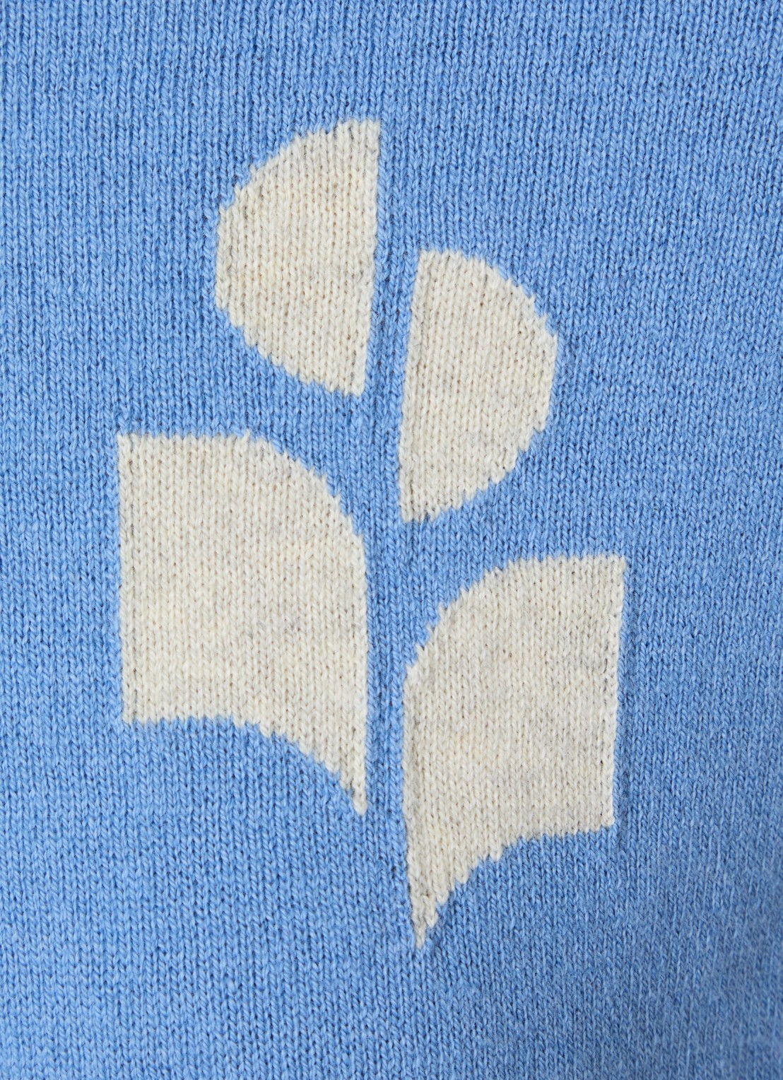 Isabel Marant Lanta fijngebreide trui in wolblend met ingebreide logo - detail 4 blauwgrijs