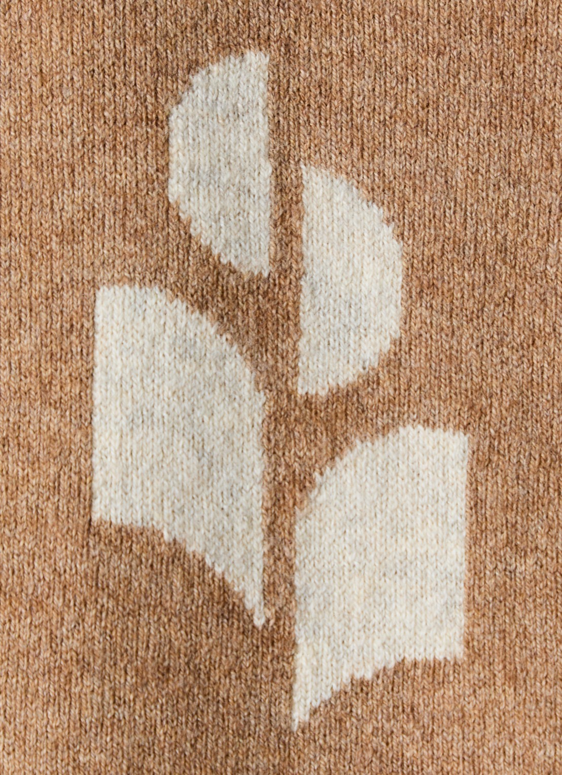 Isabel Marant Lanya fijngebreid vest in wolblend met ingebreid logo - detail 5 camel