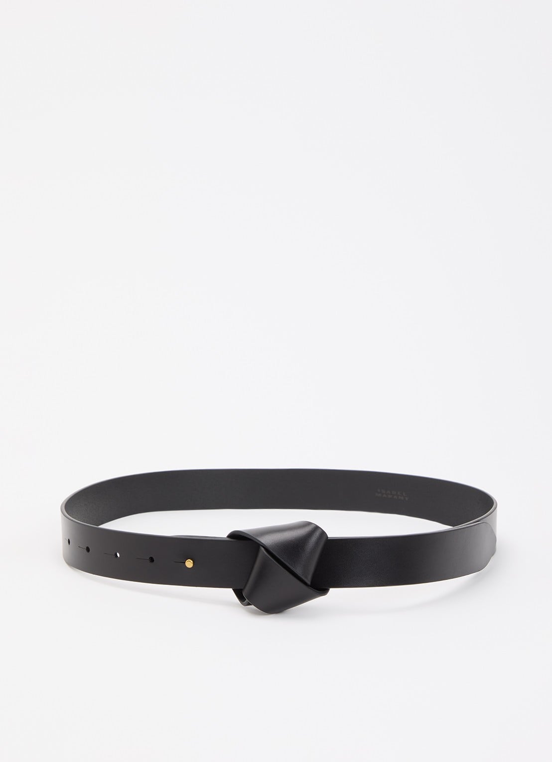 Isabel Marant Lassio riem van leer - voorkant 2 zwart