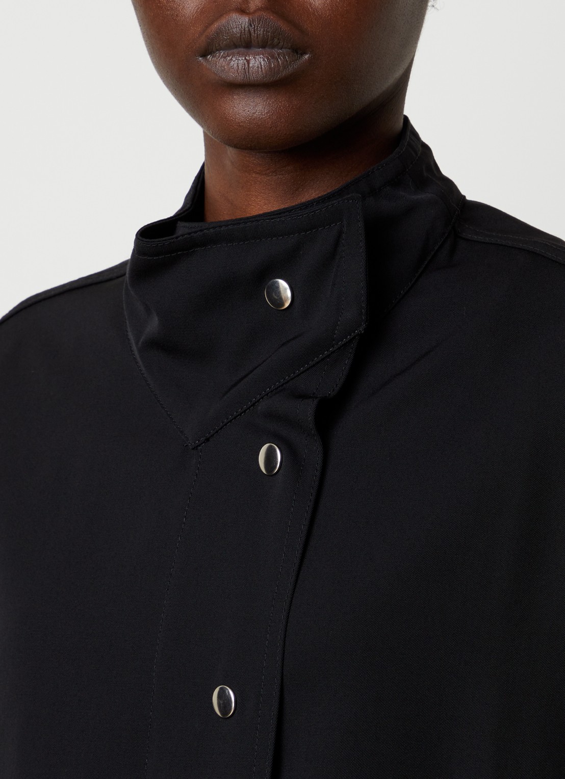 Isabel Marant Laura bomberjack van scheerwol met asymmetrisch detail - detail 3 zwart
