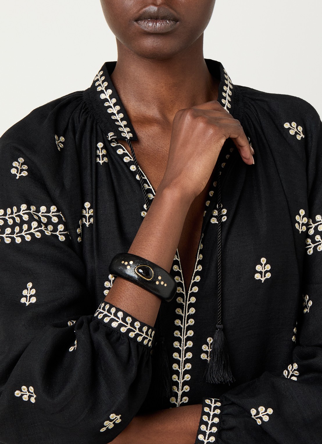 Isabel Marant Layla bangle - voorkant 3 zwart