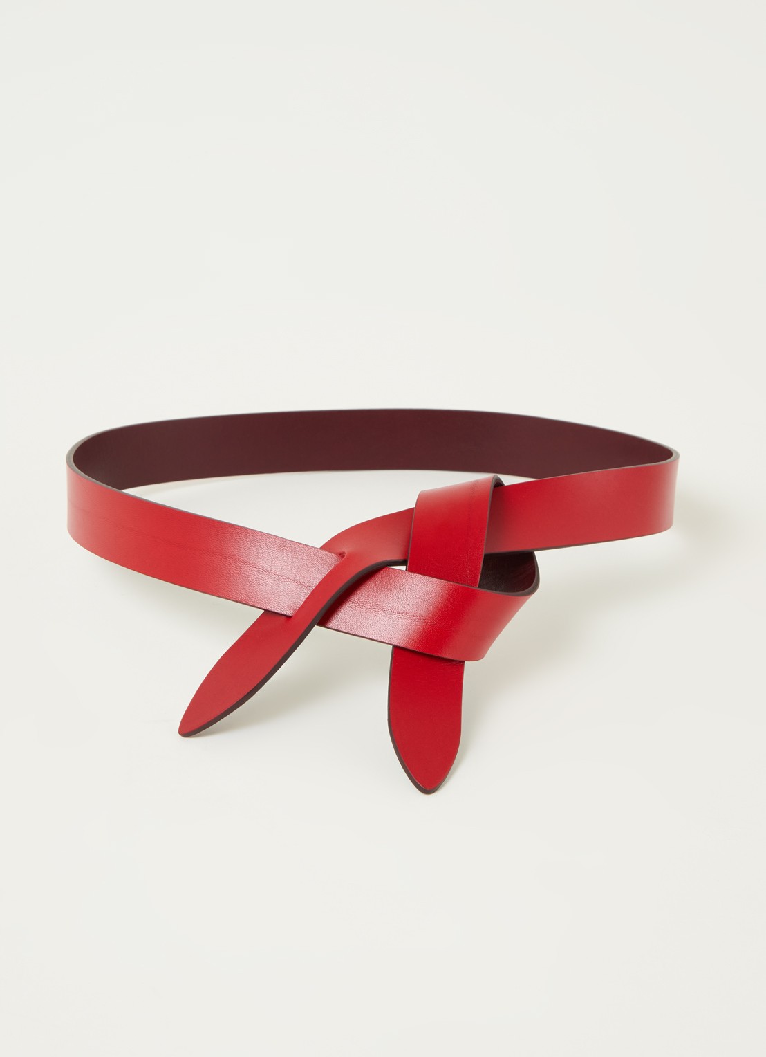 Isabel Marant Lecce riem van kalfsleer - voorkant rood
