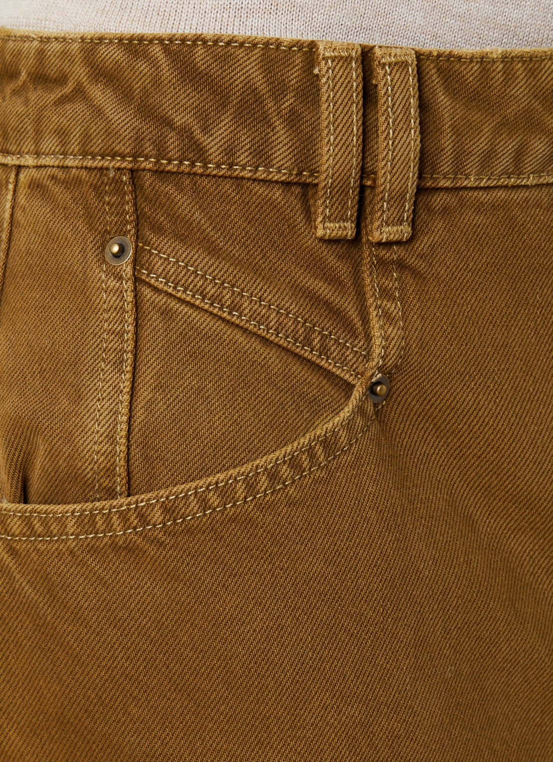 Isabel Marant Lemony high waist wide leg jeans met steekzakken - detail 2 brons