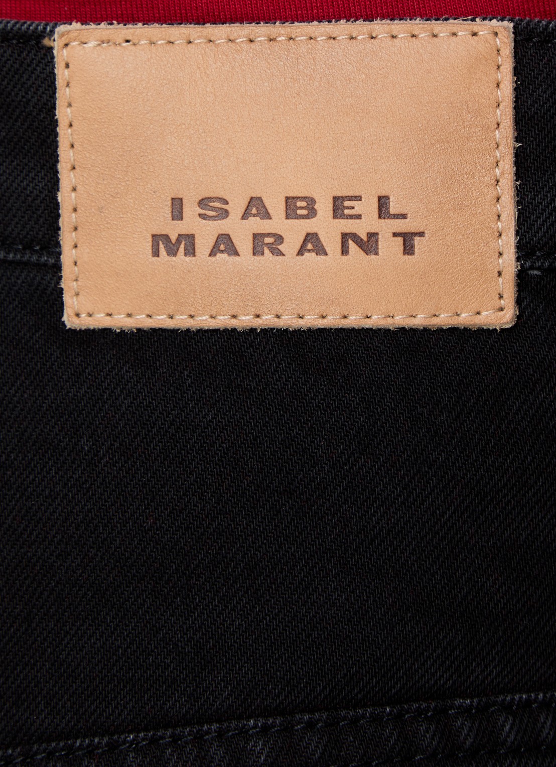 Isabel Marant Lemony high waist wide leg jeans met steekzakken - detail 6 zwart