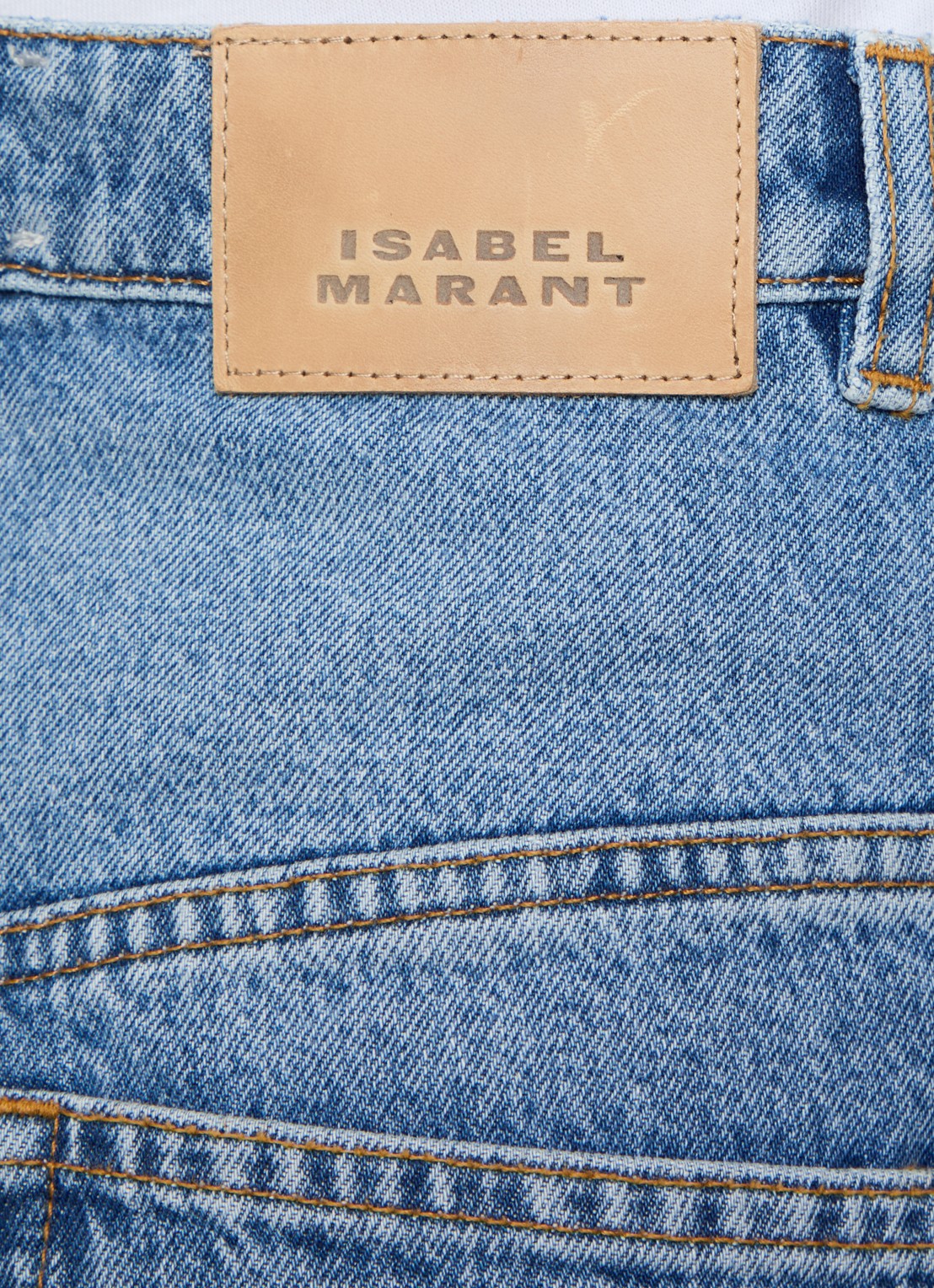 Isabel Marant Lemony high waist wide leg jeans met steekzakken - detail 6 indigo