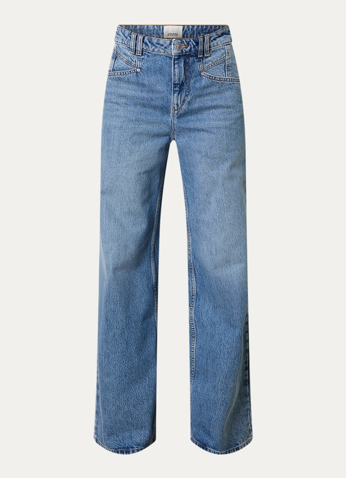 Isabel Marant Lemony high waist wide leg jeans met steekzakken - voorkant 2 indigo