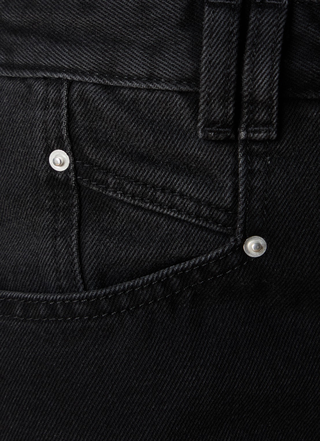 Isabel Marant Lemony high waist wide leg jeans van  katoen  - detail 2 zwart