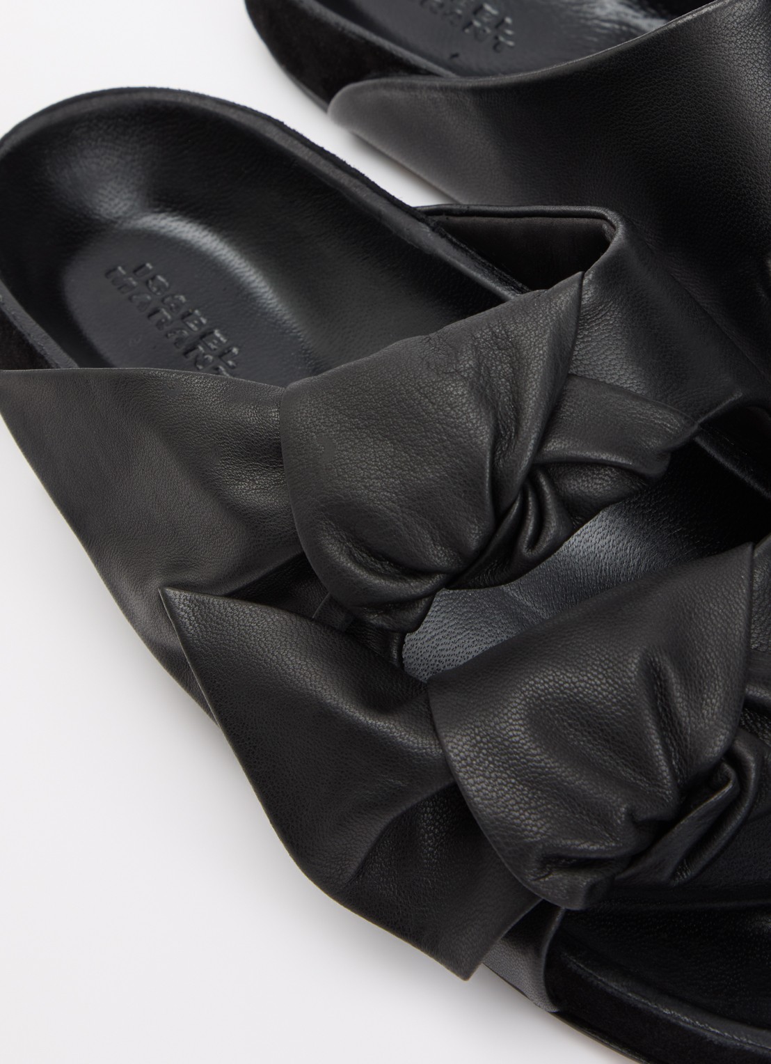 Isabel Marant Lennyo sandaal van lamsleer met strikdetail - detail 5 zwart