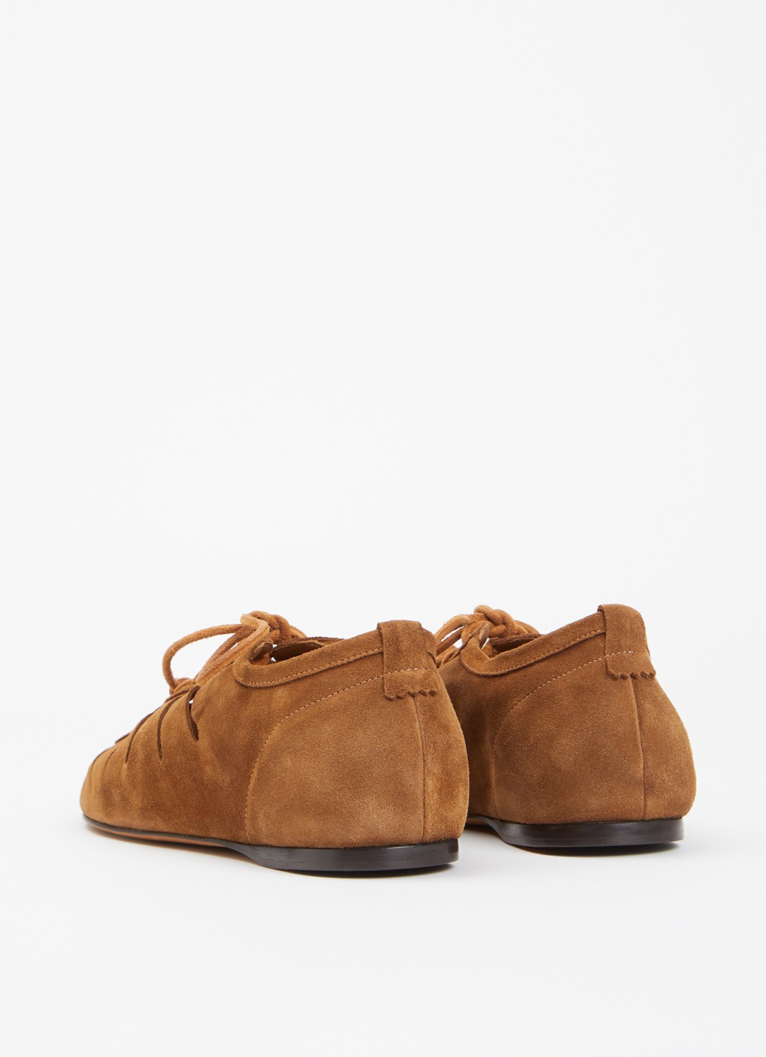Isabel Marant Leyza sneaker van kalfssuède - achterkant 7 cognac