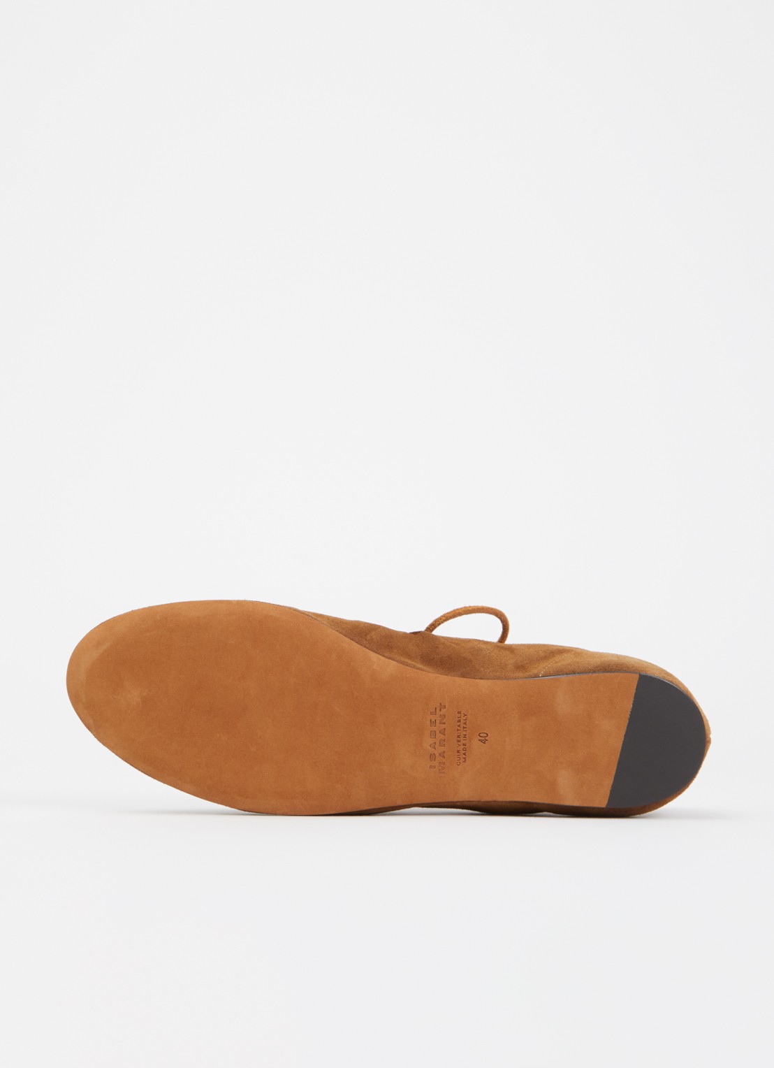 Isabel Marant Leyza sneaker van kalfssuède - detail 3 cognac