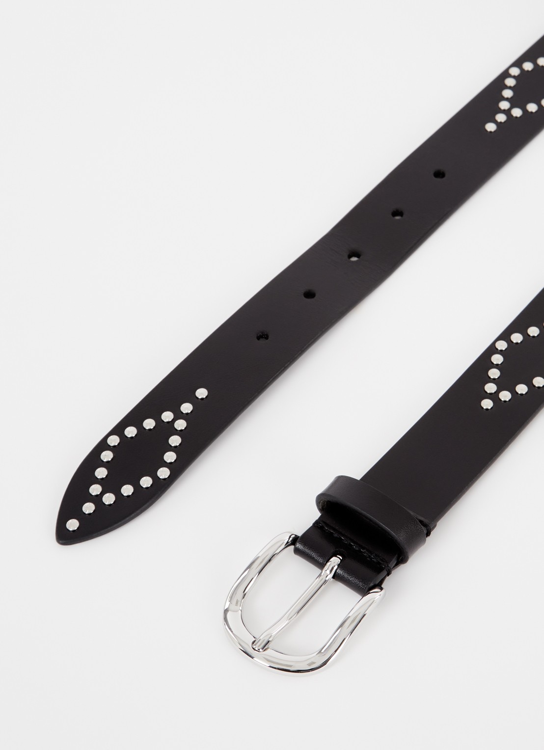 Isabel Marant Liliana riem van leer met studs - detail 3 zwart