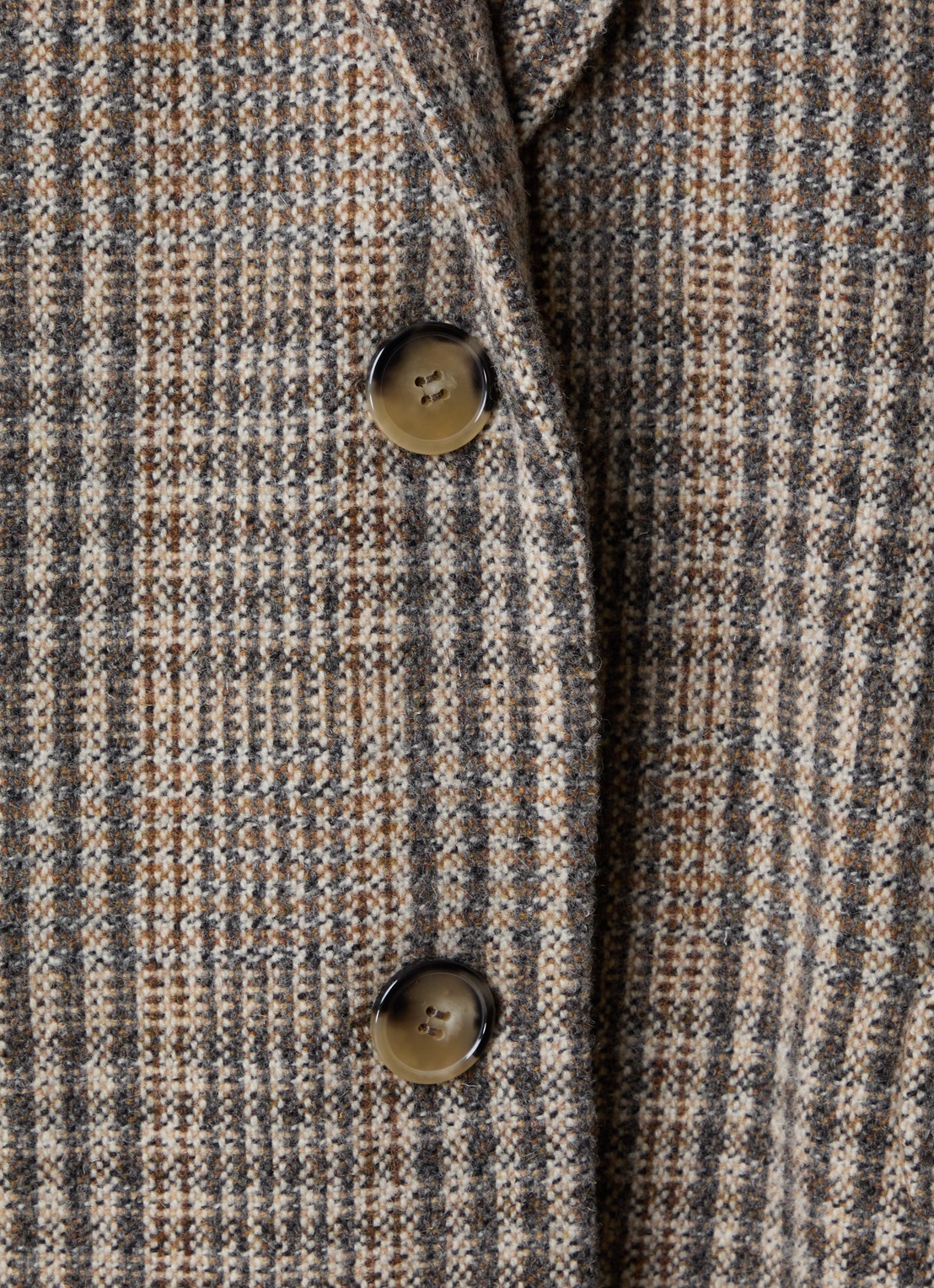 Isabel Marant Limiza mantel van wol met klepzakken - detail 2 donkerbeige