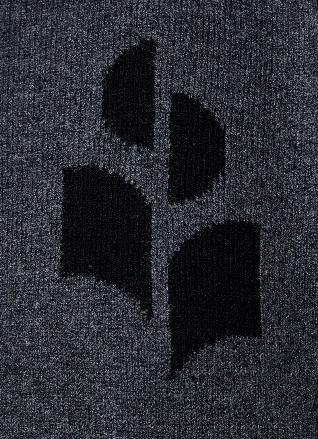 Isabel Marant Loriby sweater in wolblend met logo - detail 5 antraciet