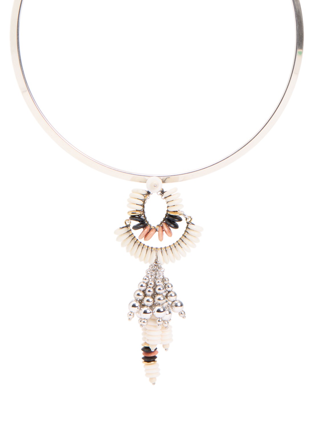 Isabel Marant Lyna choker met hanger - voorkant zilver