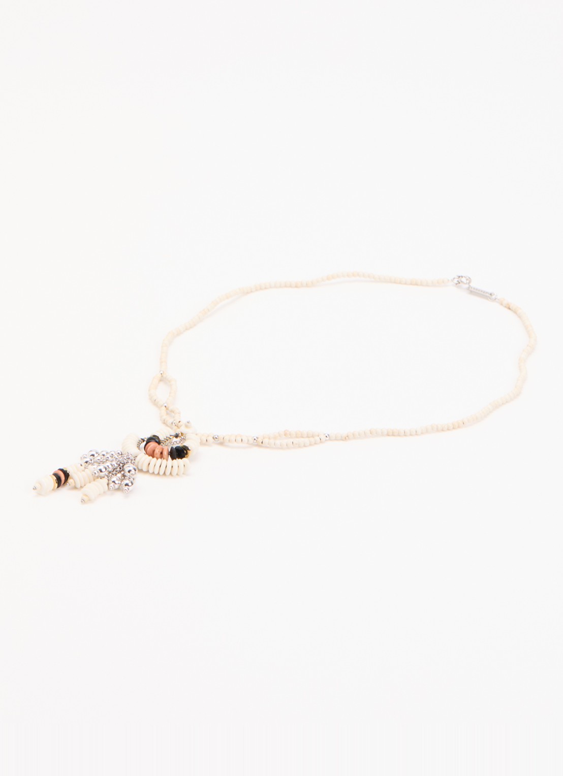 Isabel Marant Lyna kralenketting - detail gebroken wit