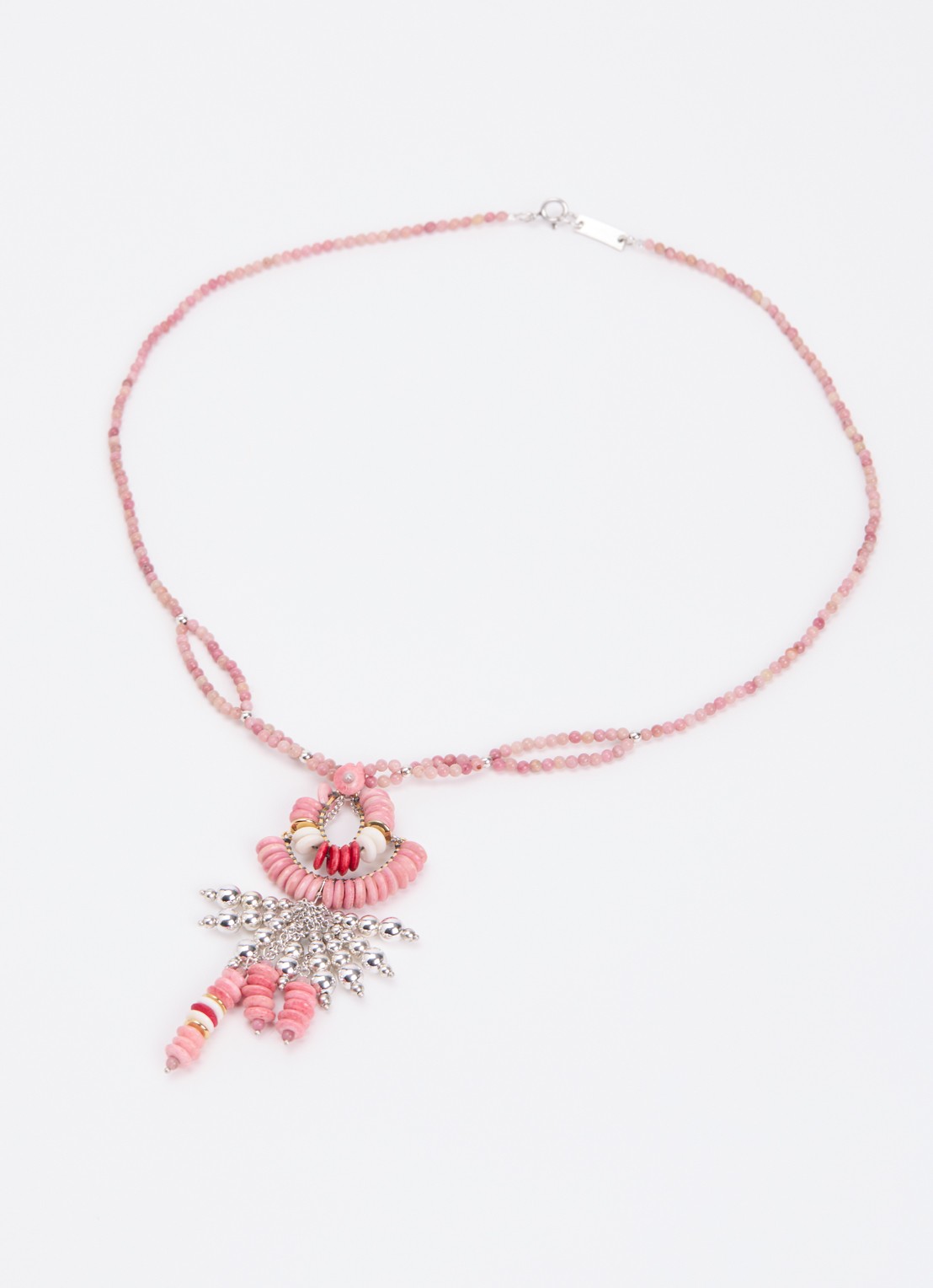 Isabel Marant Lyna kralenketting - detail roze