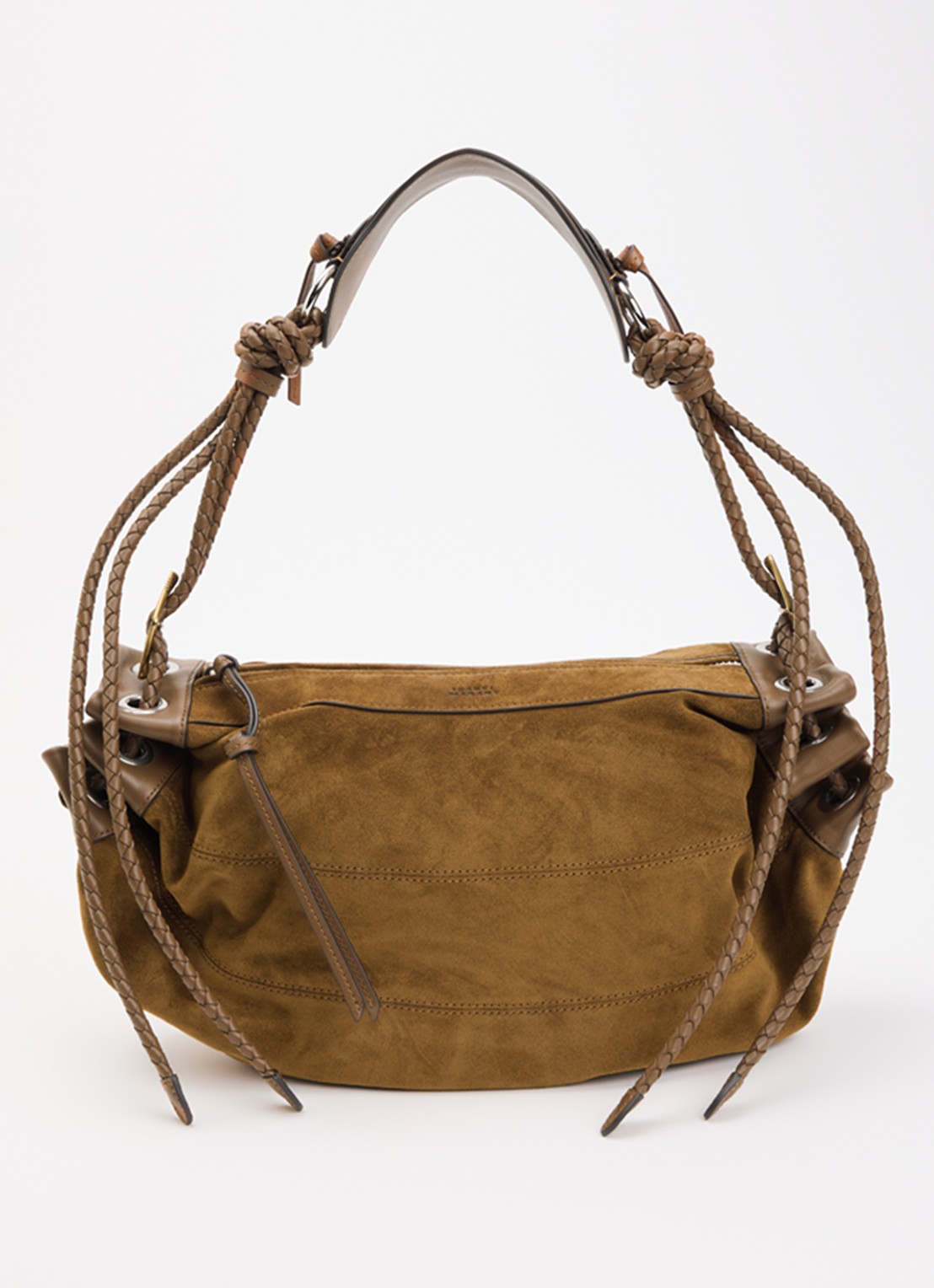 Isabel Marant Maia Medium schoudertas van kalfsleer - voorkant 2 cognac