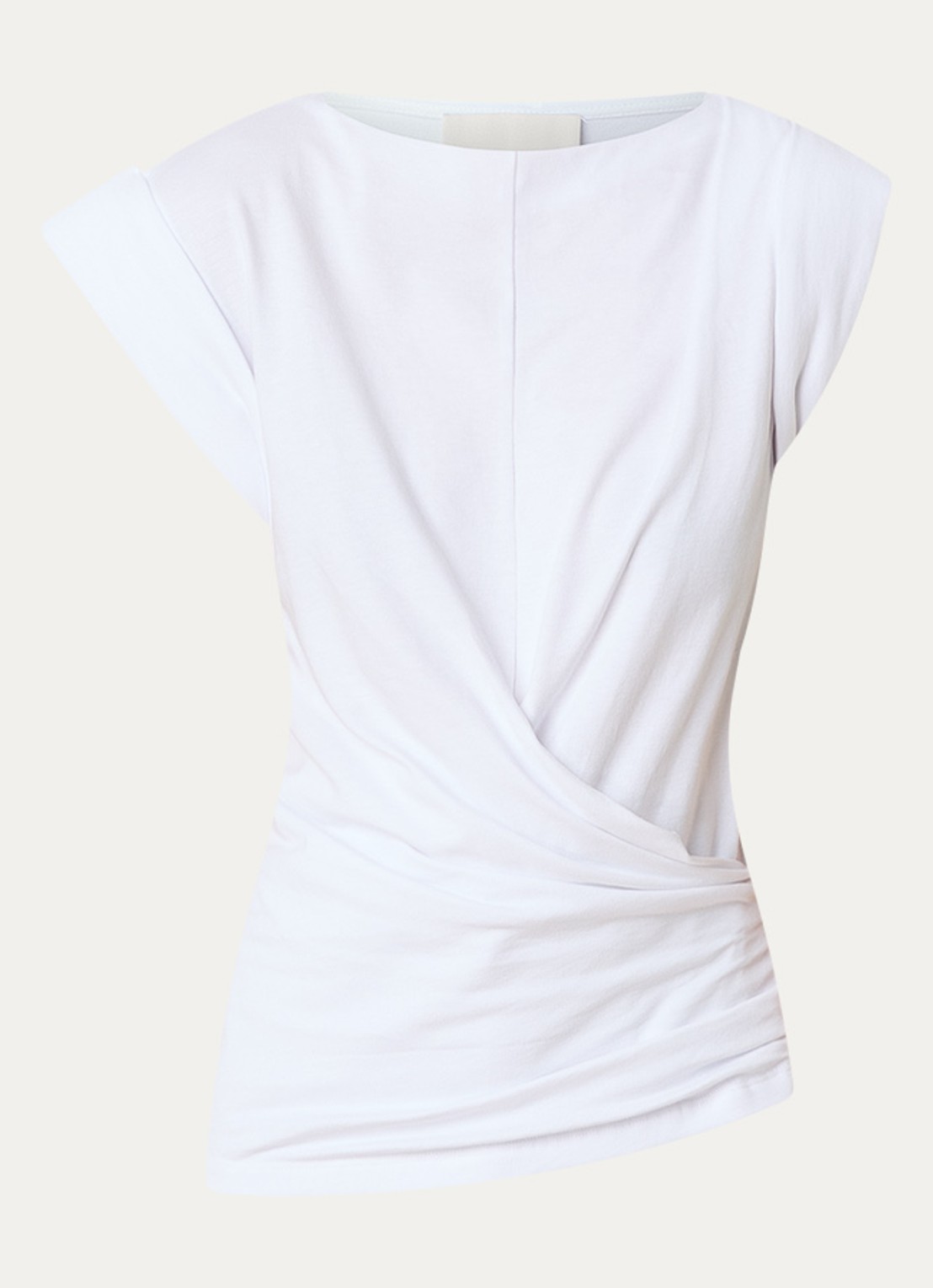 Isabel Marant Maisan top met asymmetrische zoom - voorkant 4 wit