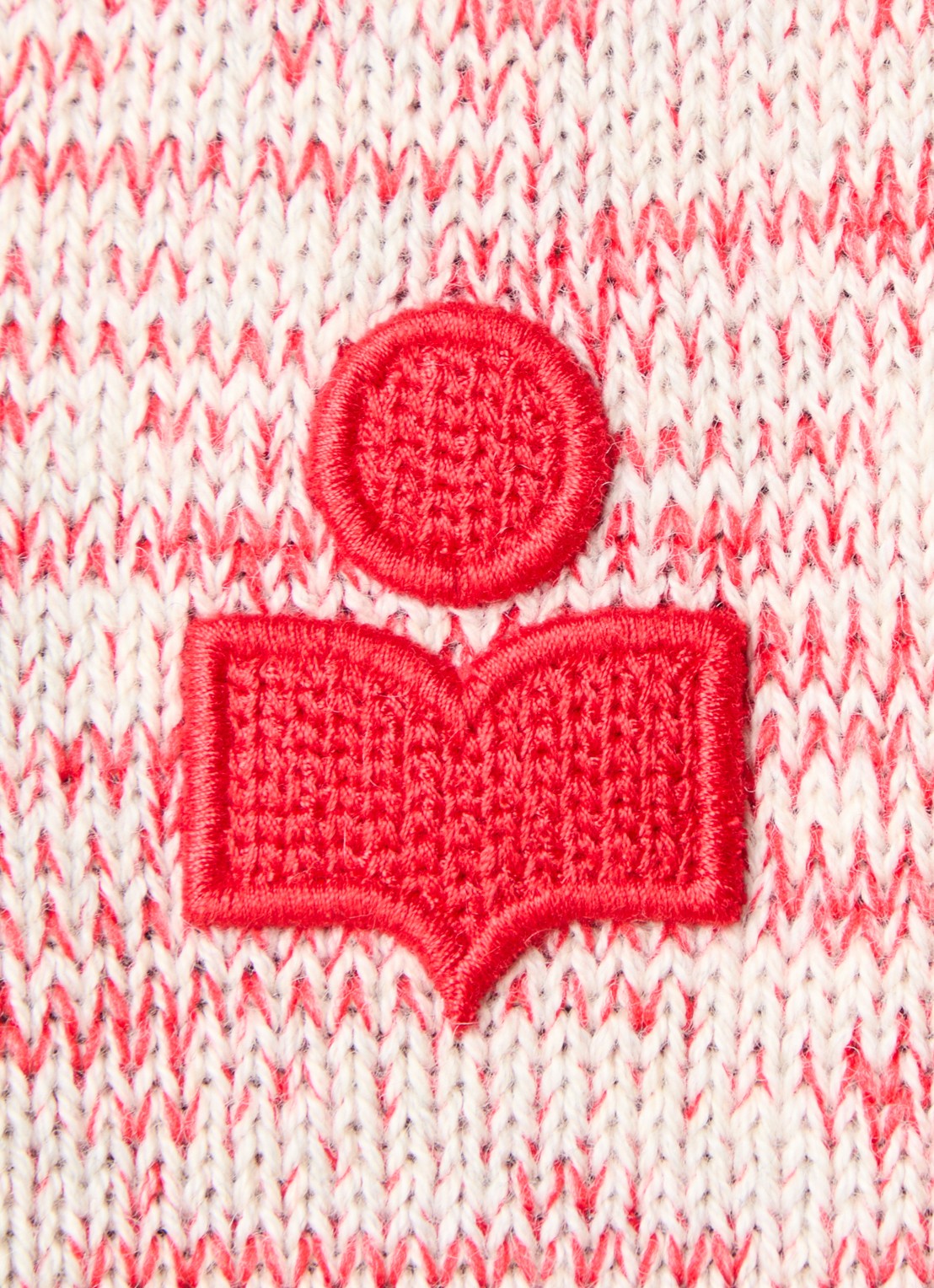 Isabel Marant Masan grofgebreide trui in wolblend met gemêleerd dessin - detail 5 rood
