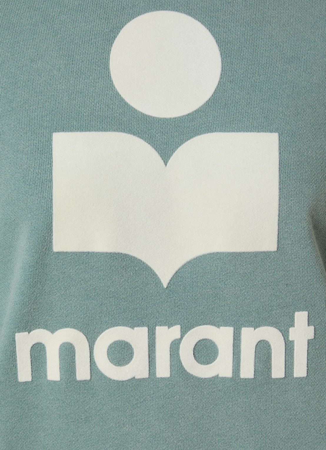 Isabel Marant Millyny sweater met flock logoprint - detail 5 groen