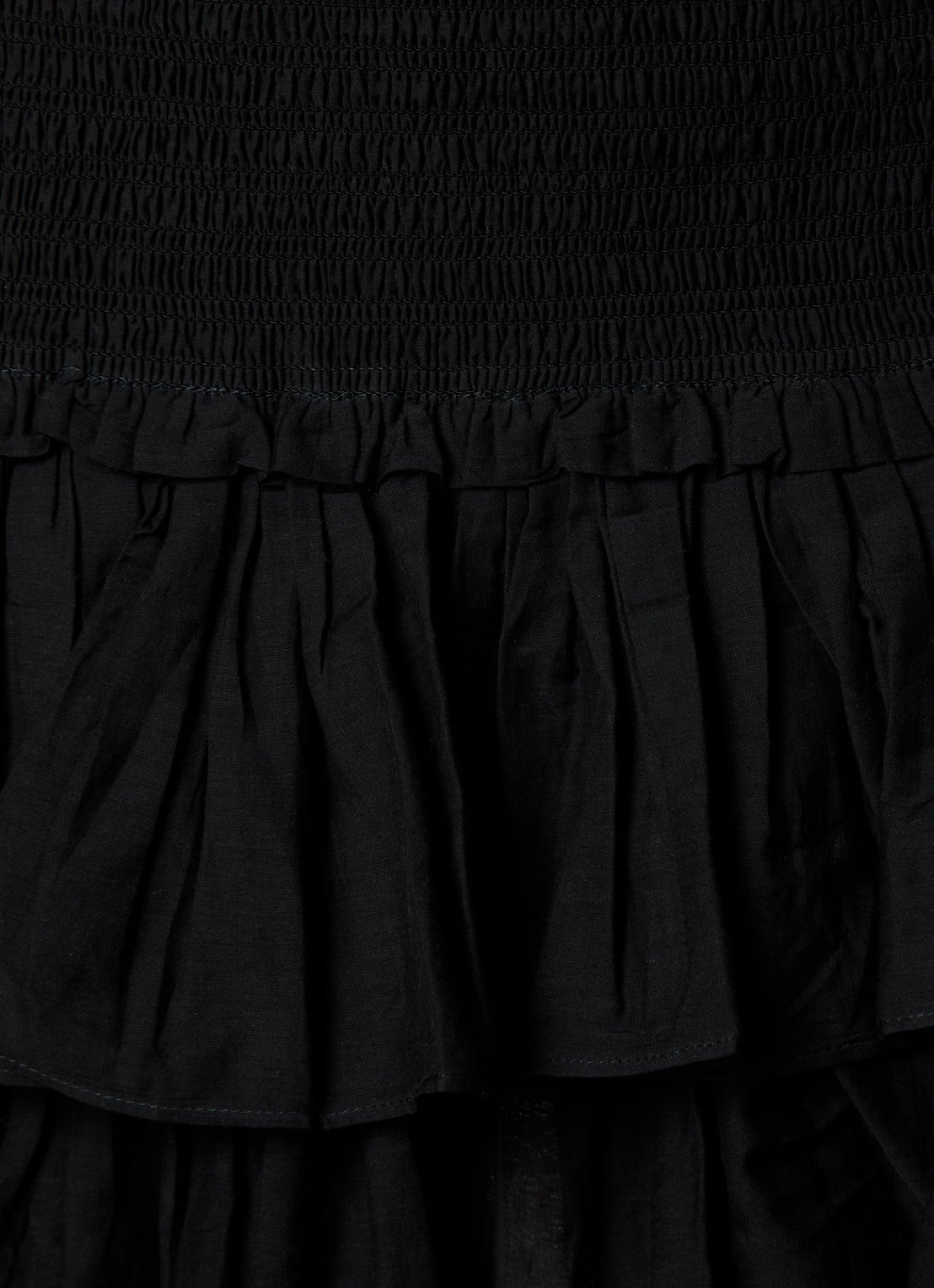 Isabel Marant Minirok met smockwerk en ruches - detail 4 zwart
