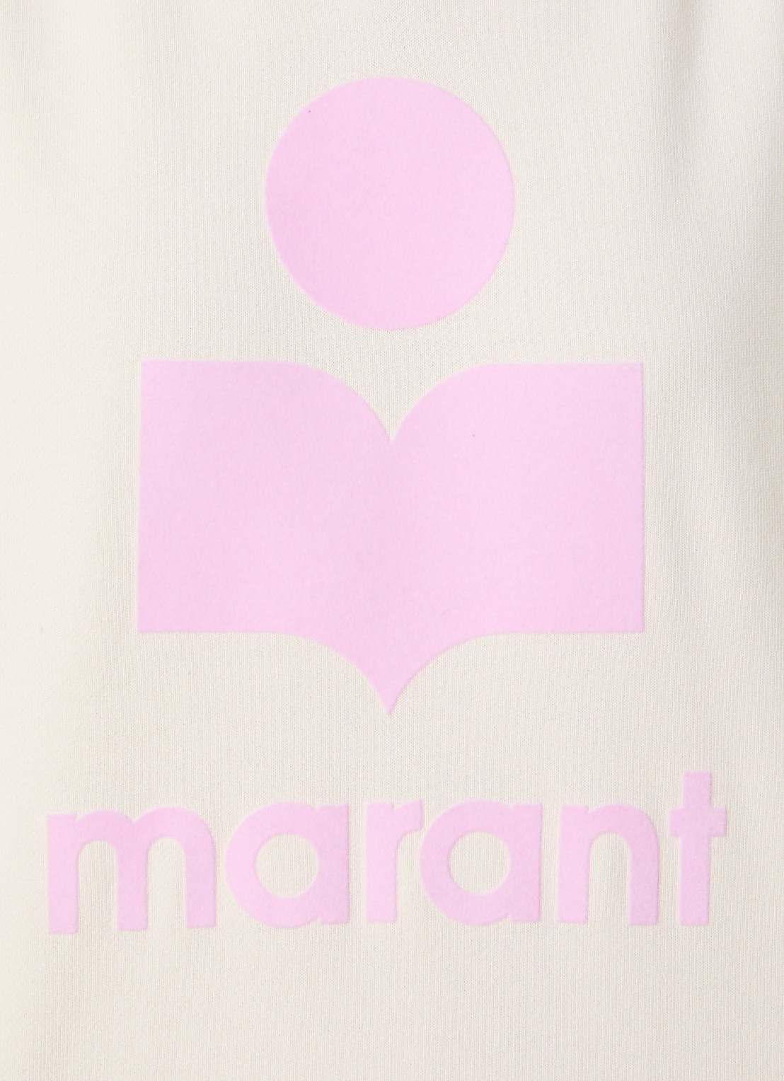 Isabel Marant Moby sweater met flock logoprint en opstaande kraag - detail 4 creme