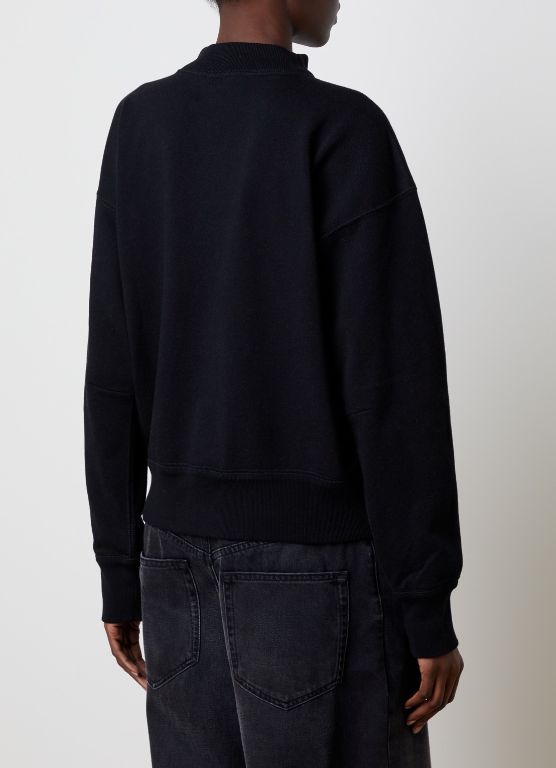 Isabel Marant Moby sweater met logoprint - achterkant 5 zwart