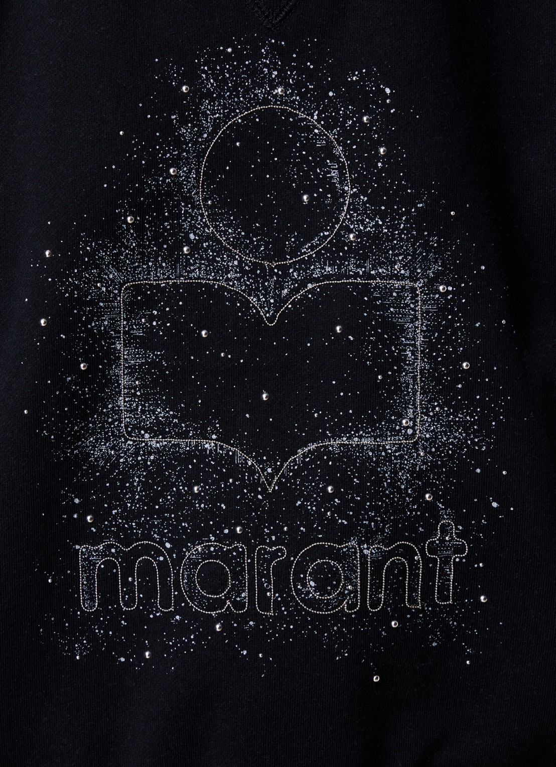 Isabel Marant Moby sweater met logoprint - detail 2 zwart