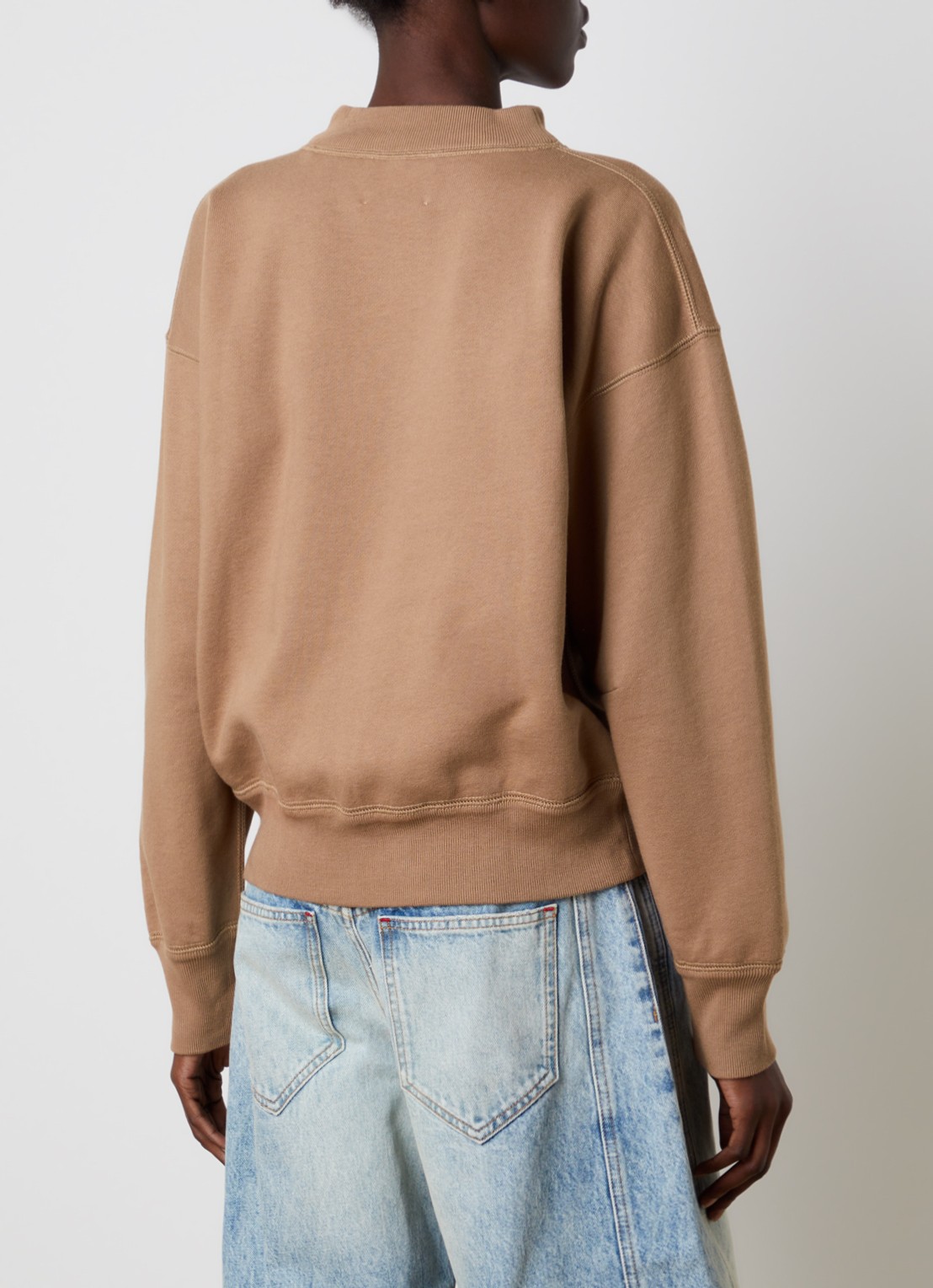 Isabel Marant Moby sweater met logoprint - achterkant 3 camel
