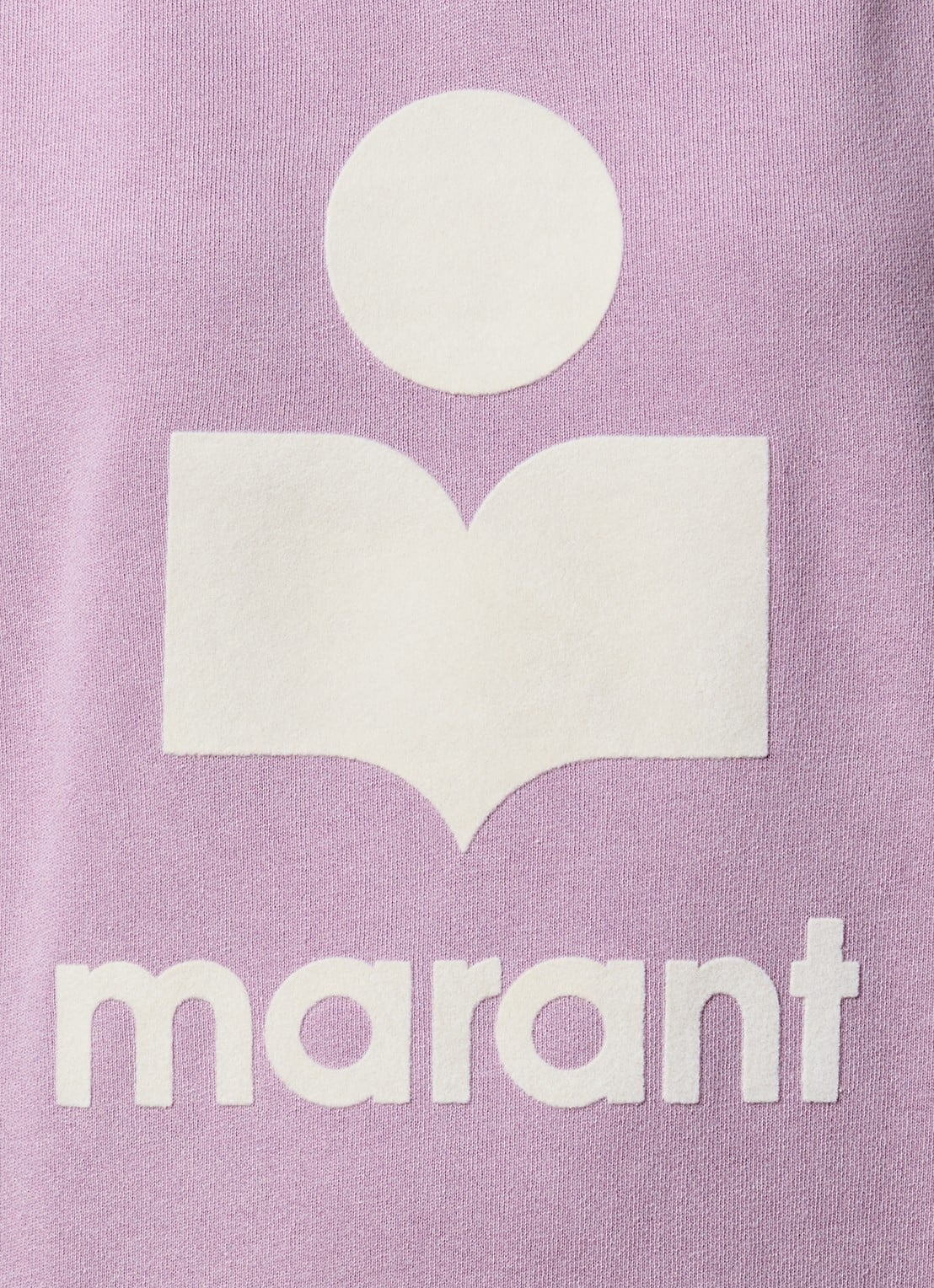 Isabel Marant Moby sweater met opstaande kraag en flock logoprint - detail 3 oudroze