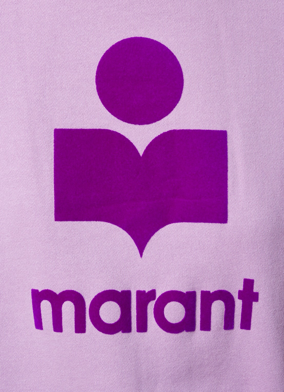 Isabel Marant Mobyli sweater met flock logoprint - detail 2 lila