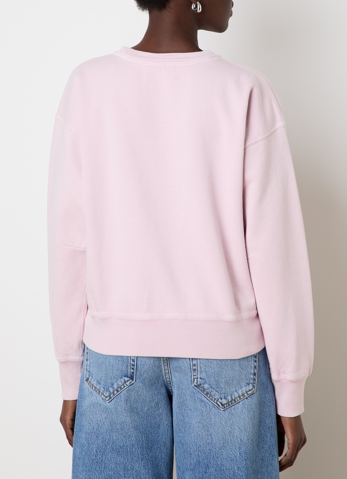 Isabel Marant Mobyli sweater met logoprint - achterkant lichtroze