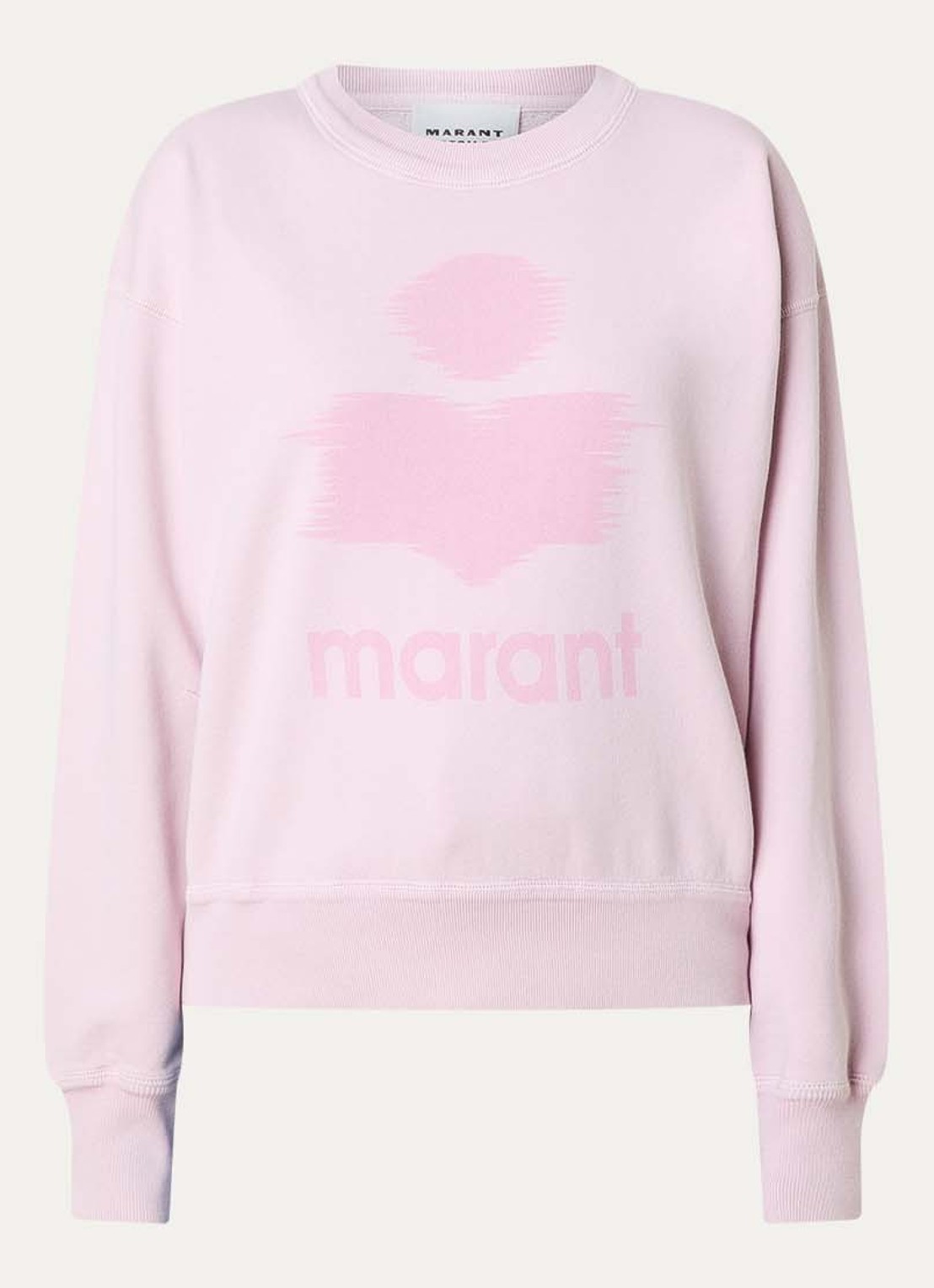 Isabel Marant Mobyli sweater met logoprint - voorkant 2 lichtroze