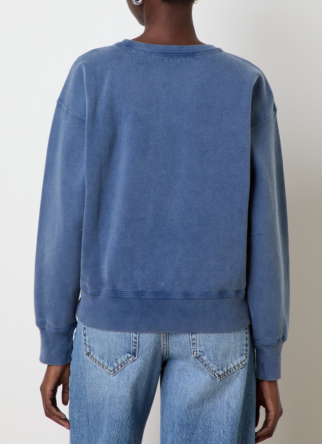 Isabel Marant Mobyli sweater met logoprint - achterkant indigo