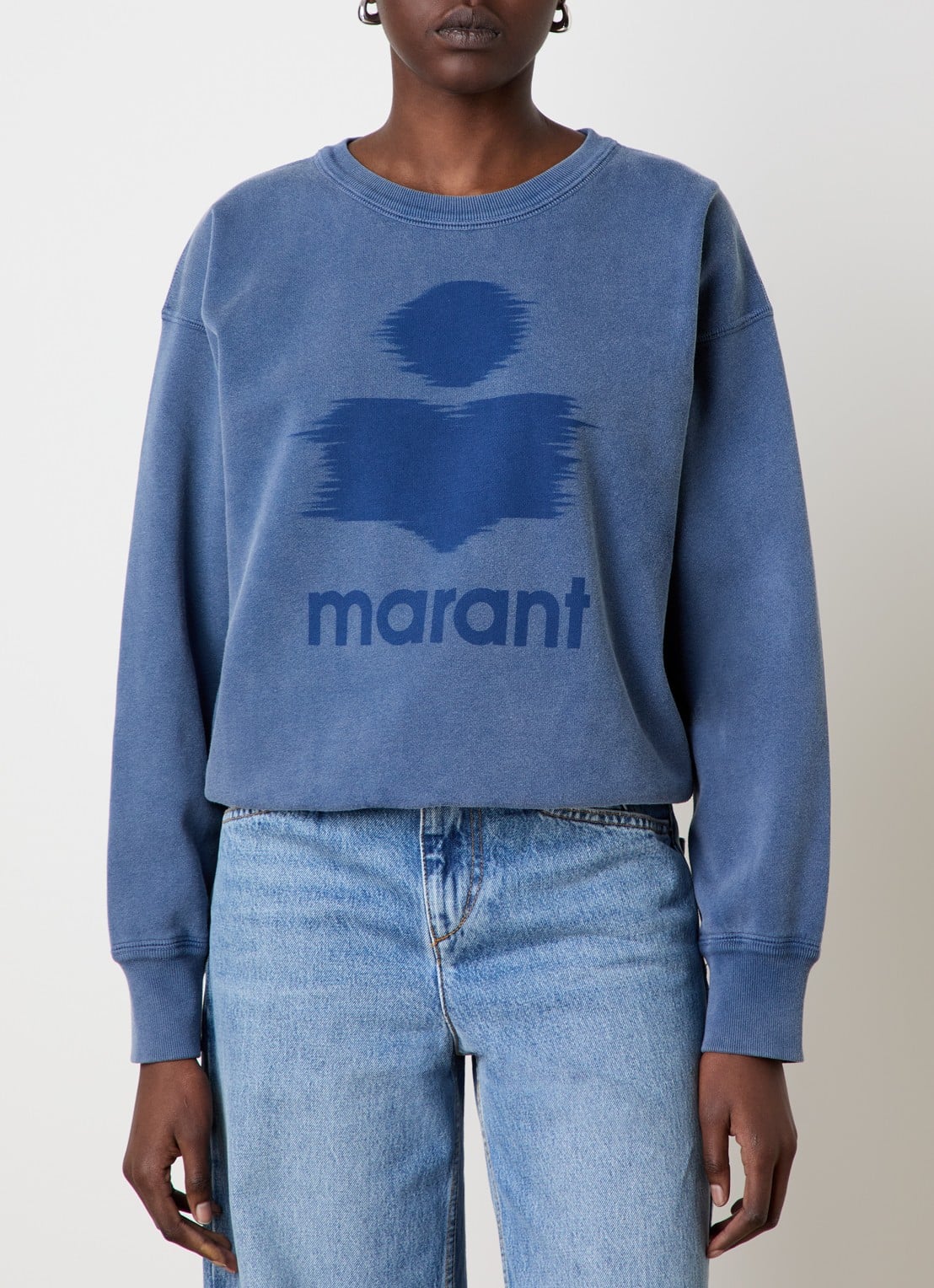 Isabel Marant Mobyli sweater met logoprint - detail 2 indigo