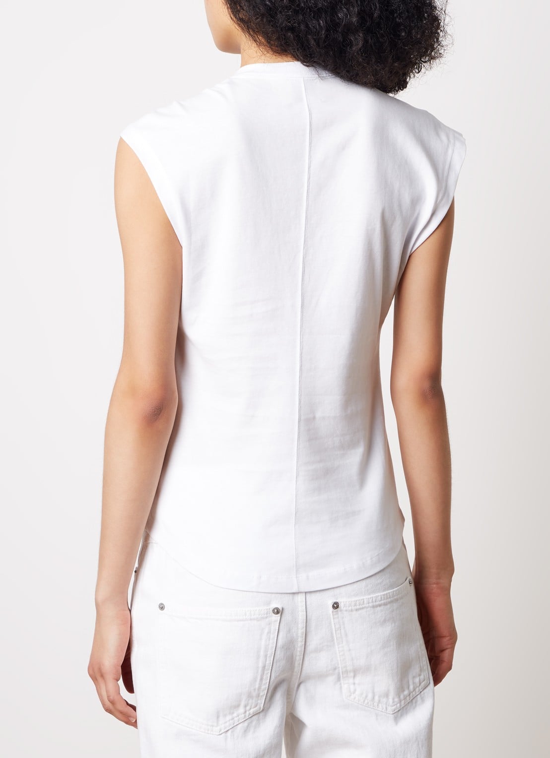 Isabel Marant Nayda top met knoopdetail - achterkant wit