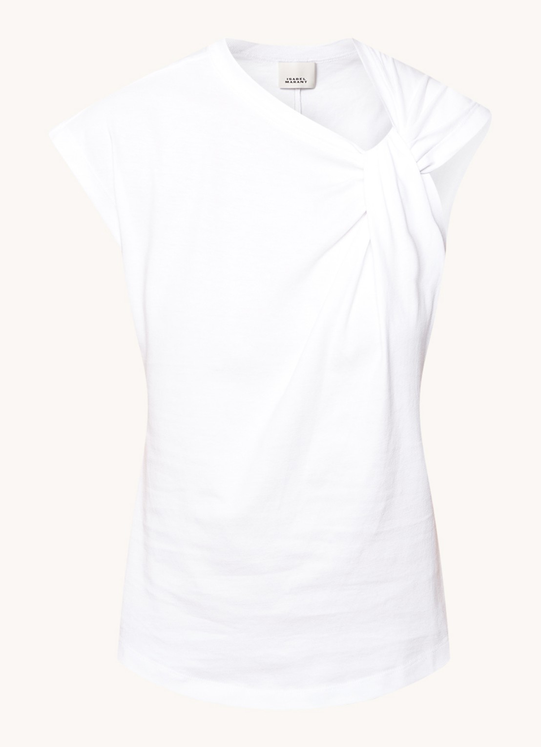 Isabel Marant Nayda top met knoopdetail - voorkant 4 wit