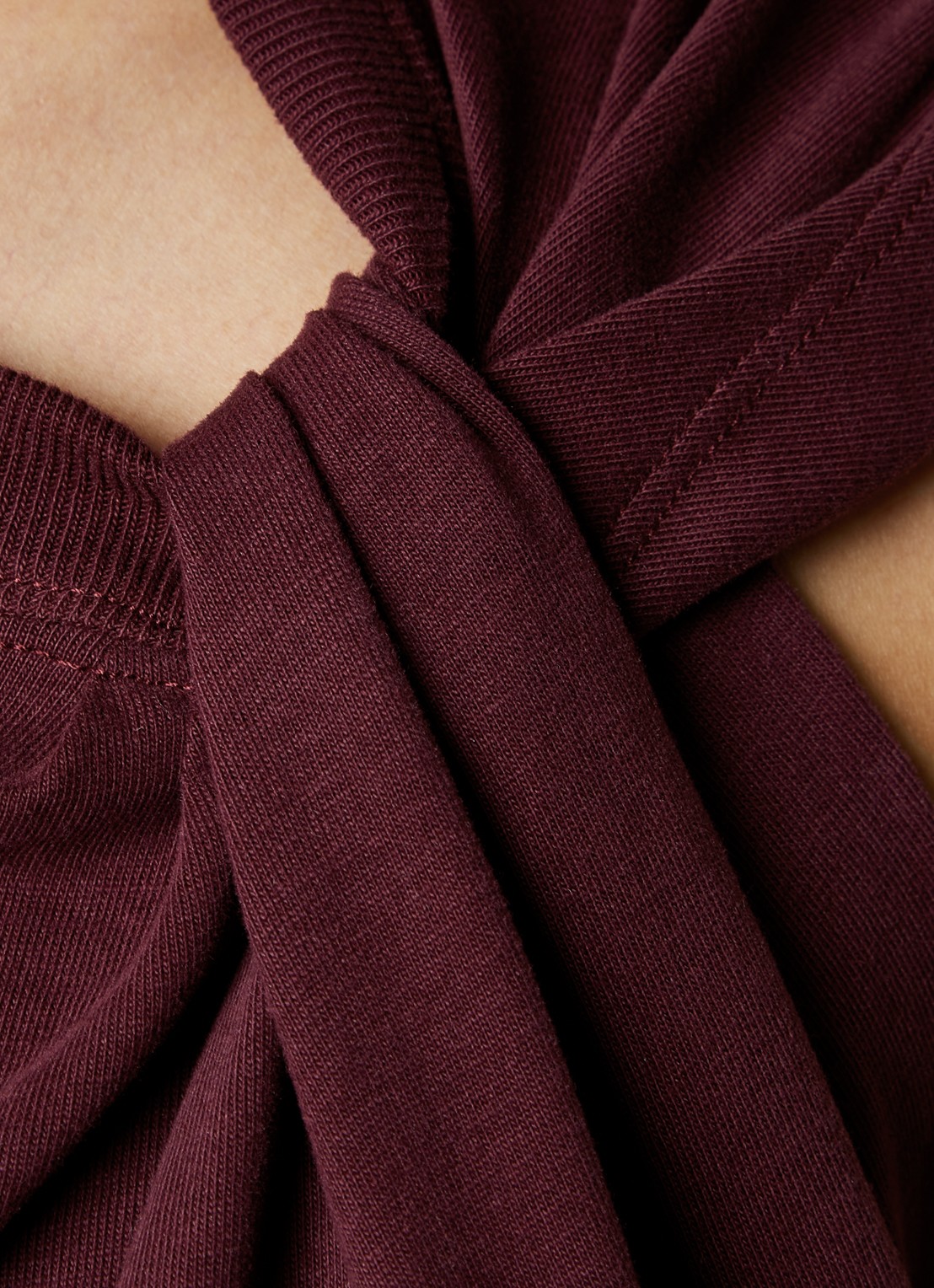 Isabel Marant Nayda top met knoopdetail - detail 2 aubergine