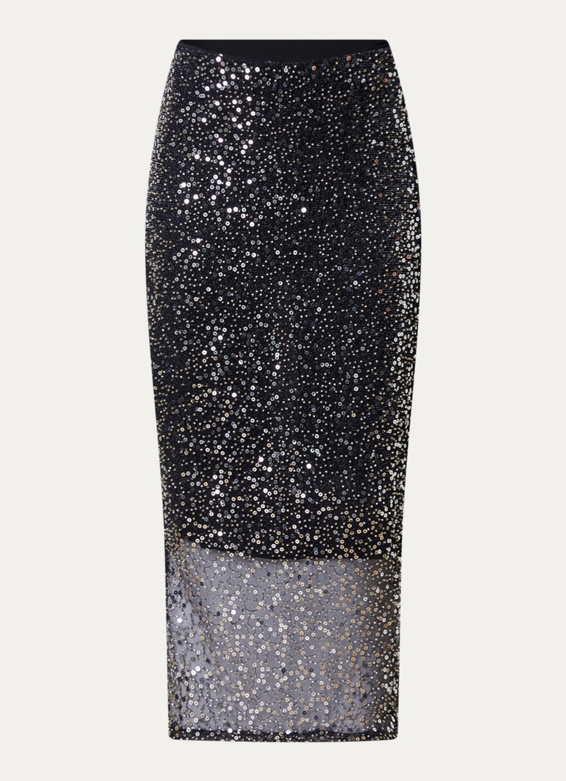 Isabel Marant Nejany midi rok met pailletten - voorkant 3 zilver