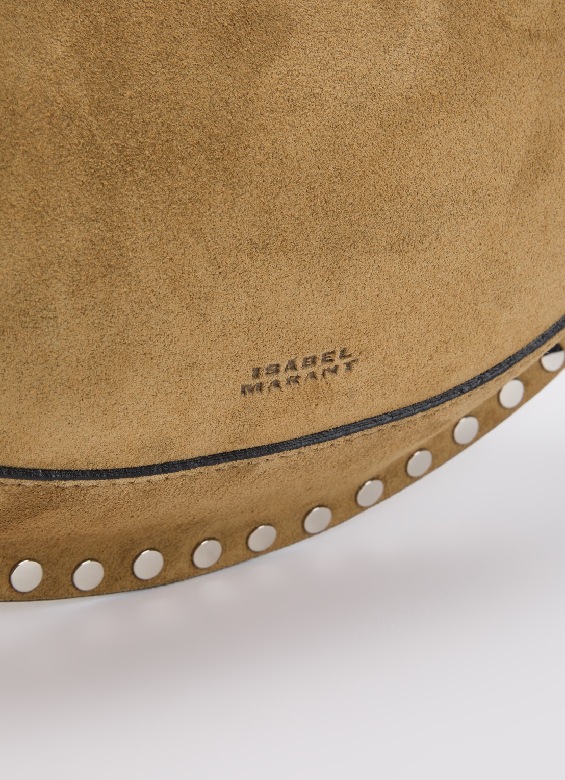 Isabel Marant Oskan Moon crossbodytas van kalfssuède met studs  - detail 4 camel