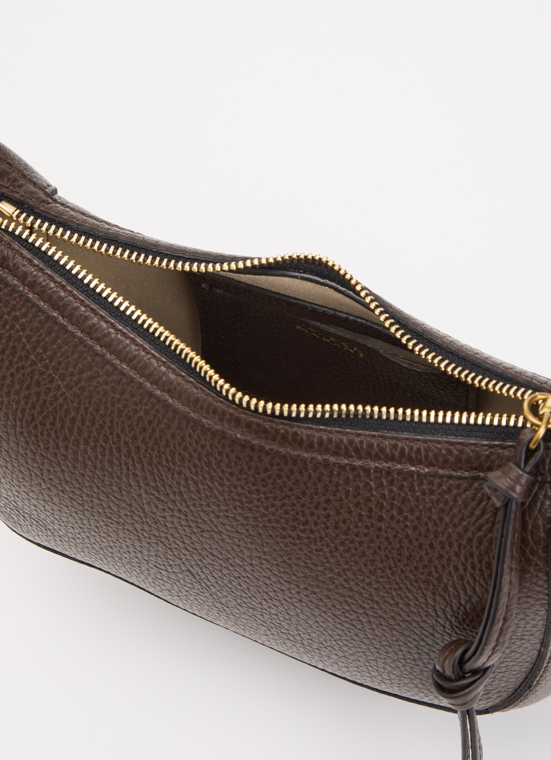 Isabel Marant Oskan Moon schoudertas van leer met studs en verstelbare schouderriem - detail 3 donkerbruin