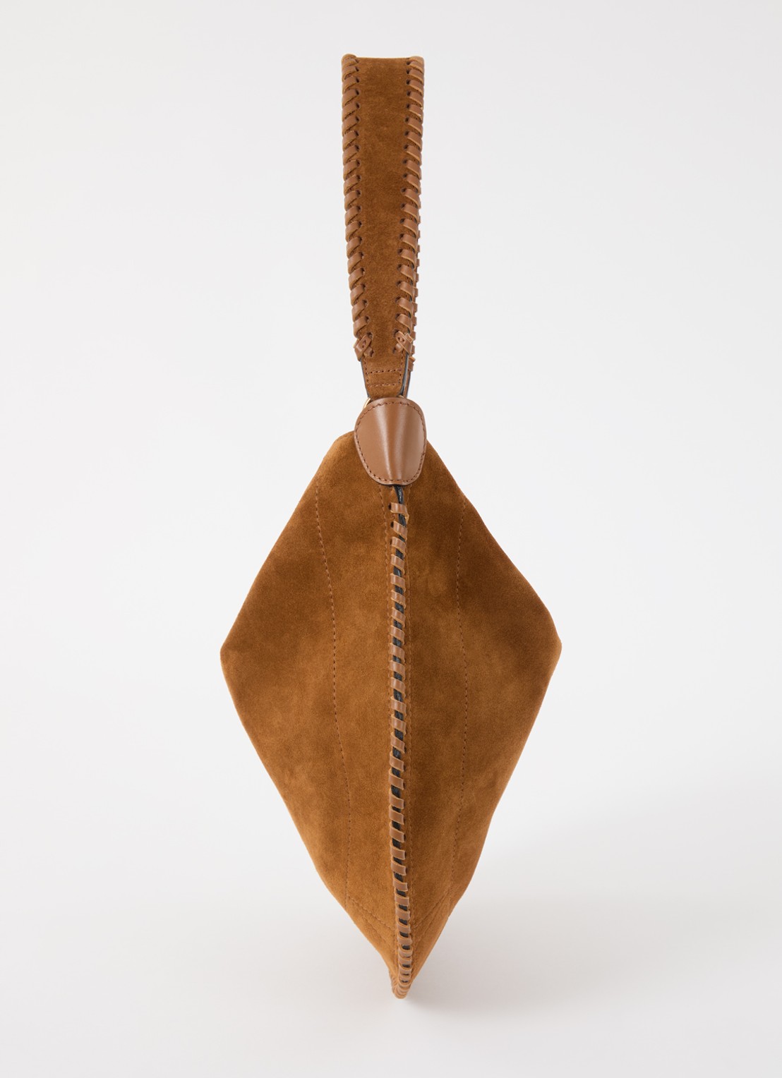 Isabel Marant Oskan schoudertas van kalfssuède met uitneembaar etui - detail 3 cognac