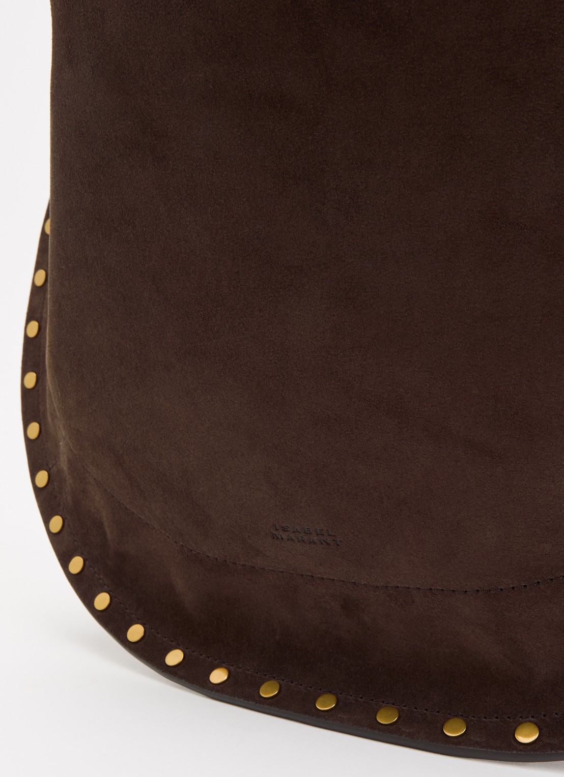 Isabel Marant Oskan schoudertas van kalfssuède - detail 4 donkerbruin