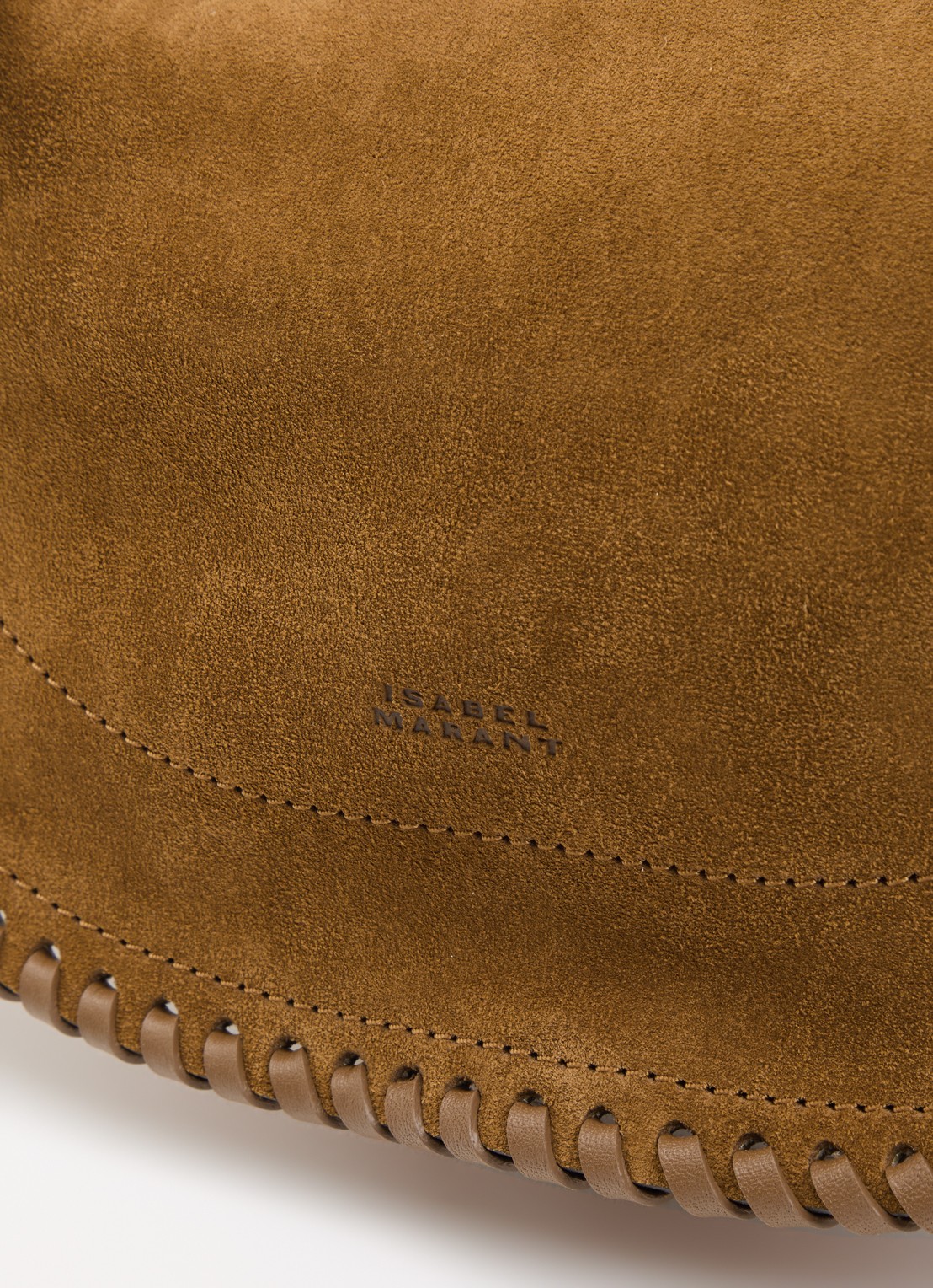 Isabel Marant Oskan Soft crossbodytas van kalfssuède - detail 5 cognac
