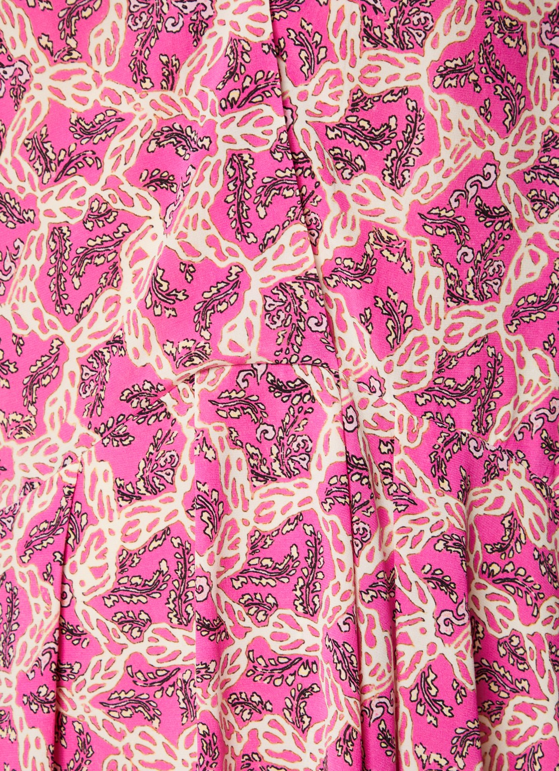Isabel Marant Patel midi jurk in zijdeblend met print - detail 3 roze
